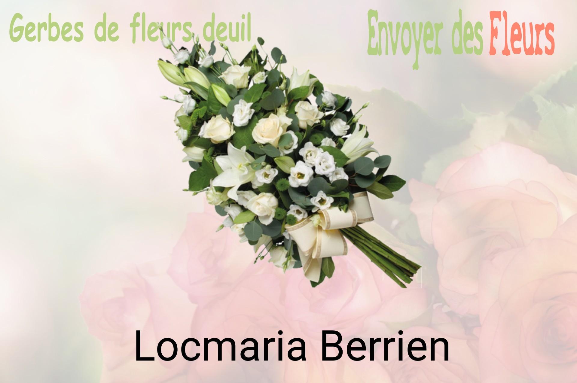 Gerbe de fleurs de deuil livrée à Locmaria-Berrien